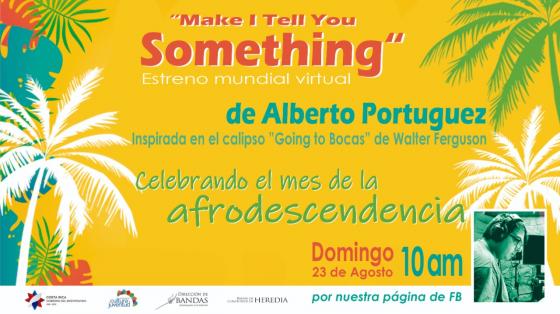 Evento musical: "Celebración del Día de las Madres" de Banda de Conciertos de Heredia Afiche en color amarillo con los textos