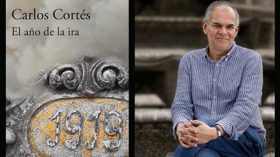 Portada del libro "El año de la ira" y a la derecha, fotografía del autor del libro