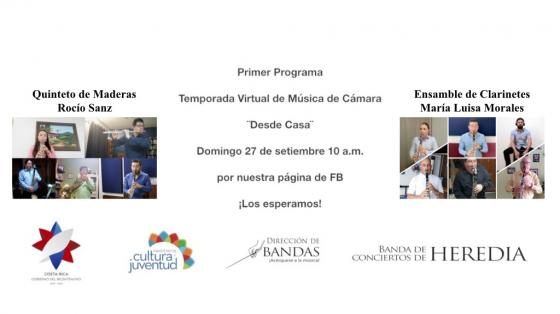 Evento musical: Primer Programa de la Temporada Virtual de Música de cámara 2020 - Banda de Conciertos de Heredia fotos de 2 ensambles de la Banda de Conciertos de Heredia