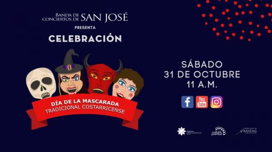 Evento musical: Video musical "Fiesta de la Mascarada Costarricense -Parranderas" Banda de Conciertos de San José mascarada de muchos colores