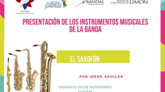 Evento musical: Instrumentos de la Banda: El Saxofón - Banda de Conciertos de Limón imagen de saxofon