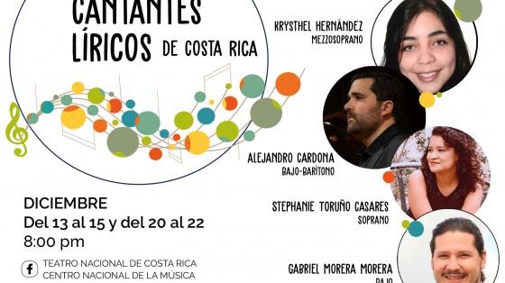 Concierto Jovénes Cantantes Líricos Afiche de actividad de cantantes líricos