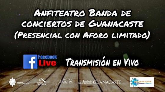 Concierto Especial del Ensamble de Saxofones "La Bizarrona" - Banda de Conciertos de Guanacaste legras blancas en fondo gris