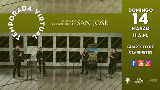 músicos de la BCSJ en su salón de ensayos