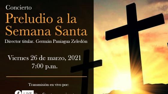Concierto: "Preludio a la Semana Mayor" - Banda de Conciertos de Cartago amanecer con cruz