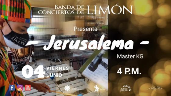 Concierto: Nuevos éxitos de la música popular afrodescendiente - Banda de Conciertos de Limón imagen de xilófono y músico tocando