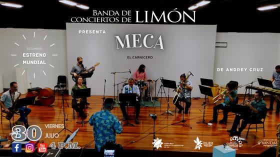 Concierto: Música costarricense "Meca" El Carnicero, de Andrey Cruz - Banda de Conciertos de Limón Banda de Limón y músicos invitados tocando