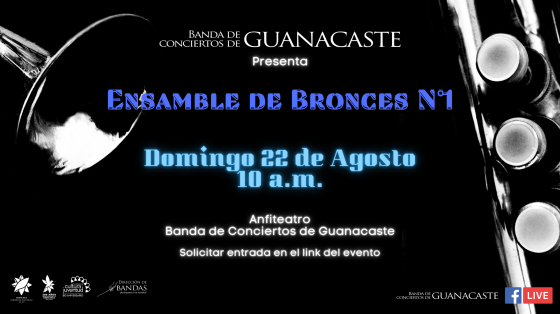 detalles de instrumentos de bronce en fondo negro y azul