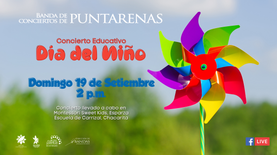 Concierto de Celebración del Día de la Niñez - Banda de Conciertos de Puntarenas Molinillo de viento de colores