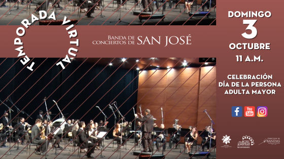 Concierto: "Día Internacional de los Adultos Mayores” - Banda de Conciertos de San José Músicos de la Banda de Conciertos de San José en auditorio