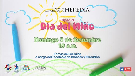 Concierto Especial "Día de los Niños y Niñas" - Banda de Conciertos de Heredia dibujo de paisaje a color con lápices