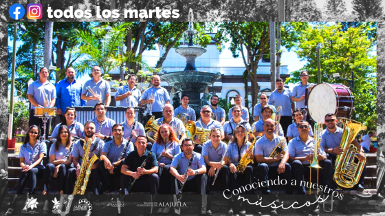 Evento: "Conociendo a nuestros músicos" - Banda de Conciertos de Alajuela Músicos de la Banda de Alajuela en museo Juan Santamaría