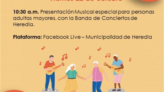 Concierto en Celebración de las Personas Adultas Mayores - Banda de Conciertos de Heredia dibujos de personas adultas mayores bailando