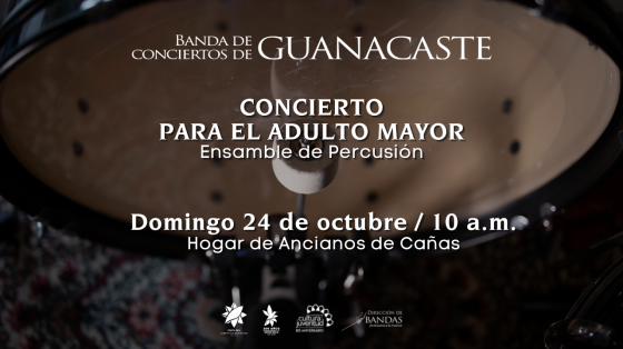 Concierto Especial dedicado a Las Personas Adultas Mayores - Banda de Conciertos de Guanacaste fotografía de redoblante