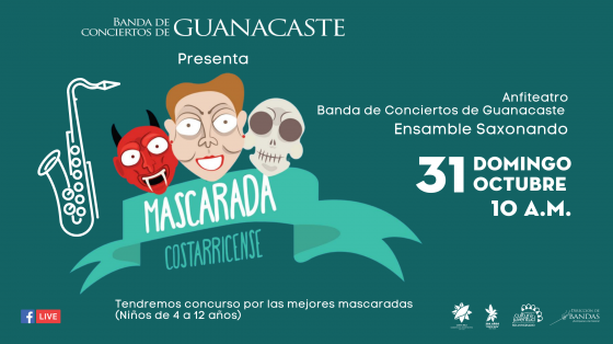 mascaradas de colores con instrumentos
