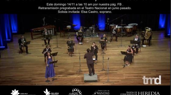 Concierto: Mujeres Compositoras Costarricenses del siglo XX - Banda de Conciertos de Heredia músicos en Teatro Nacional de Costa Rica