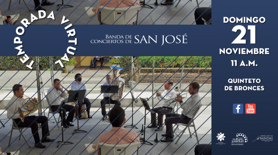 Concierto: "Especial de Música Centroamericana" - Banda de Conciertos de San José músicos en jardín del museo nacional