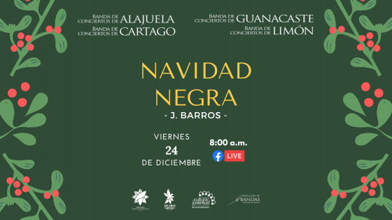 fondo verde con motivos navideños a los lados