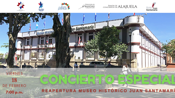 Concierto Especial de Reapertura del Museo Juan Santamaría - Banda de Conciertos de Alajuela Foto del museo Juan Santamaría