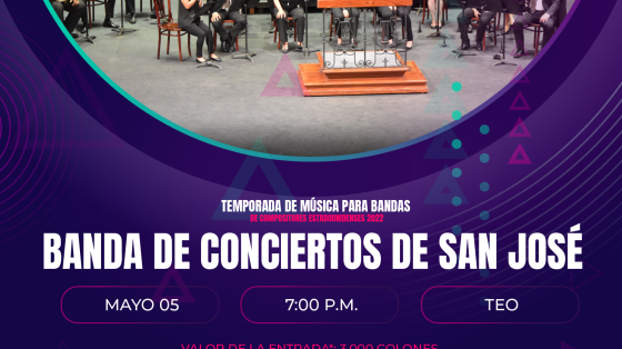 Concierto: Temporada de Música para Banda de Compositores Estadounidenses - Banda de Conciertos de San José músicos de la BCSJ