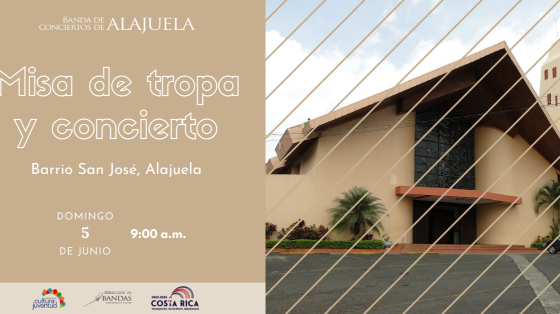 Misa de Tropa y Concierto - Banda de Conciertos de Alajuela Foto de la Iglesia de Barrio San José