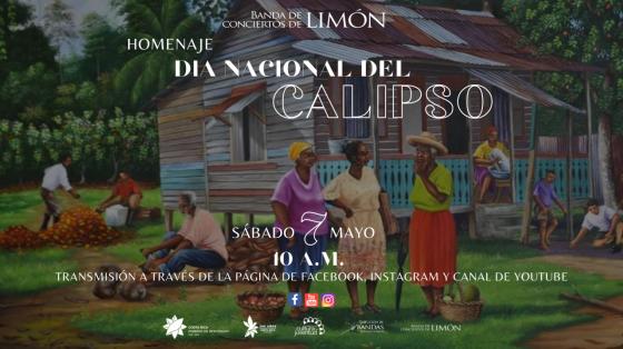 Concierto Especial "Día Nacional del Calipso" - Banda de Conciertos de Limón Obra de paisaje limonense en pintura de Honorio Cabraca Acosta