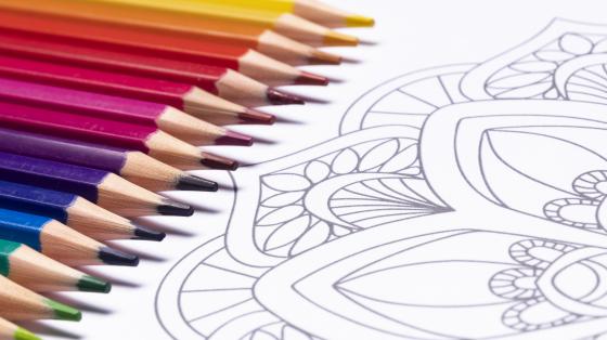 Taller de pintura de mandalas Lapices de color y dibujo de mandala.