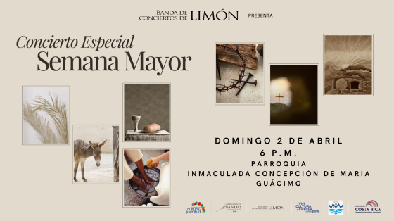 I Concierto Especial de Semana Mayor - Banda de Conciertos de Limón Imágenes de objetos y símbolos religiosos de Semana Santa