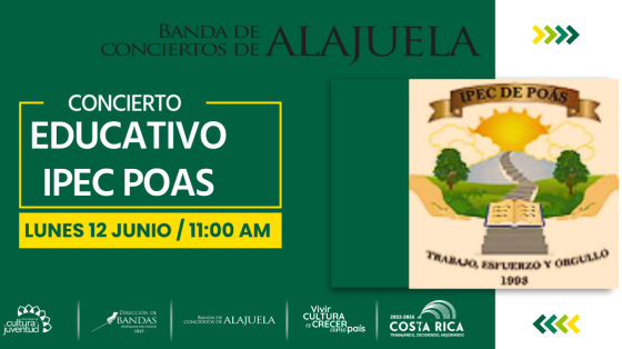 Logotipo del colegio IPEC POAS con fondo verde