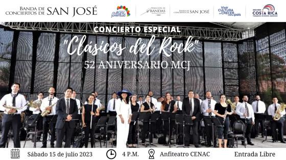 Concierto "Clásicos del Rock" | Banda de Conciertos de San José Banda de San José junto a la Sra. Ministra de Cultura en el Anfiteatro CENAC