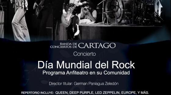 Concierto "Celebrando el Día Mundial del Rock" | Banda de Conciertos de Cartago foto de un grupo de rock