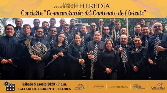 Foto de la Banda de Heredia con todos sus músicos