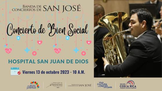 Concierto de Bien Social | Banda de Conciertos de San José Músico tocando un eufonio