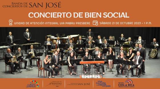 Concierto de Bien Social | Banda de Conciertos de San José Músicos de la Banda de San José en el Teatro Melico Salazar