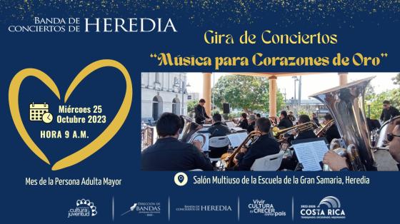 Concierto III "Música para Corazones de Oro" | Banda de Conciertos de Heredia Banda de Conciertos de Heredia tocando en el quiosco del parque central Nicolás Ulloa