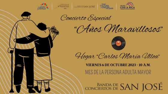 Pareja de personas adultas abrazándose Concierto "Años Maravillosos" | Banda de Conciertos de San José