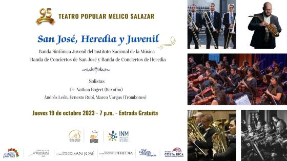 Fotos en collage de las Bandas de Conciertos y la Orquesta Sinfónica Juvenil