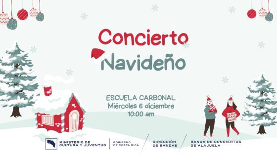 Concierto Navideño | Banda de Conciertos de Alajuela niños jugando entre la nieve