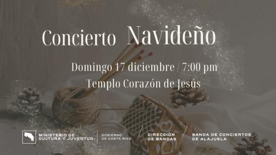 Concierto Navideño | Banda de Conciertos de Alajuela Adornos navideños entre nieve