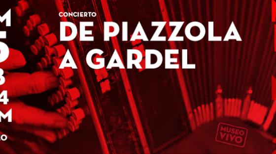 Concierto "De Gardel a Piazzola" | Banda de Conciertos de San José Foto de bandoneón en tonalidades rojas que evoca el tango