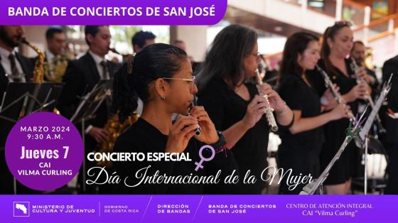 Concierto "Día Internacional de la Mujer" | Banda de Conciertos de San José Foto de músicas de la Banda