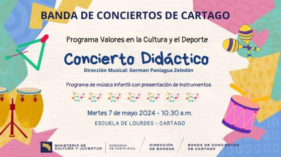 Concierto Didáctico | Banda de Conciertos de Cartago Dibujos de instrumentos