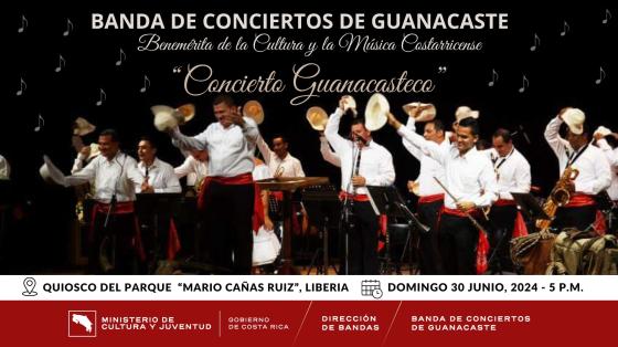 Concierto Guanacasteco | Banda de Conciertos de Heredia Foto de los músicos de la Banda con alzando sus chonetes