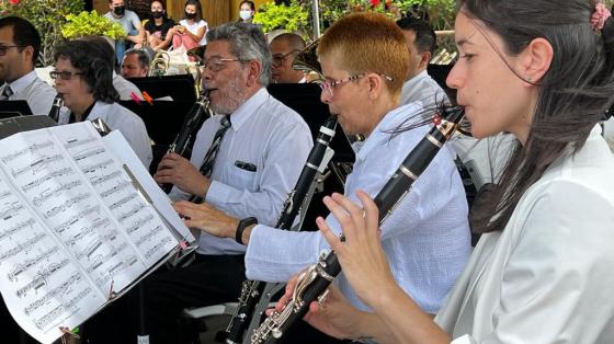 Concierto "Música en el Museo" | Banda de Conciertos de San José Foto de la sección de clarinetes de la Banda tocando en el Museo Nacional