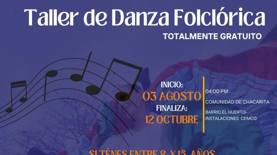 Taller de Danza Folclórica Afiche invitación inscripcio al Taller de Danza Folclórica