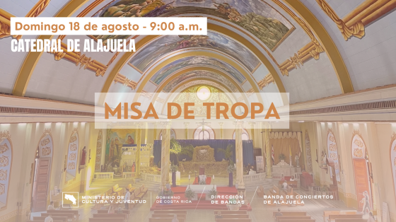 Foto de iglesia donde se anuncia la Misa de Tropa