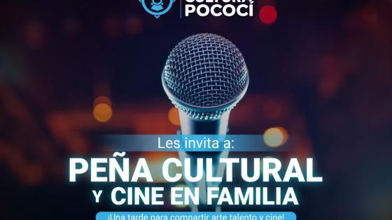 Peña Cultural y cine en familia Afiche de invitación