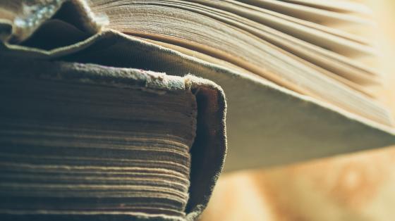 Unos libros, uno abierto y el otro cerrado