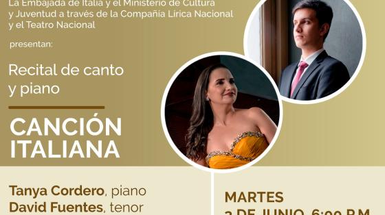Martes Líricos: CANCIÓN ITALIANA Presenta la Compañía Lírica Nacional