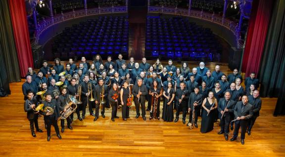 Fotografía de miembros de la Orquesta Sinfónica Nacional 